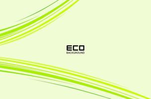 design ecológico verde com linhas dinâmicas vetor