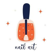 ícone de vetor de esmalte vermelho. mão desenhada ilustração isolada no fundo branco. esmalte para unhas, verniz brilhante brilhante. clipart de desenho animado plano. elemento para cosméticos, beleza, spa, impressão, logotipo