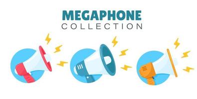 conjunto de ícones de megafone vetor