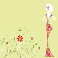 cartão de convite vintage com elegante design floral abstrato retrô vetor