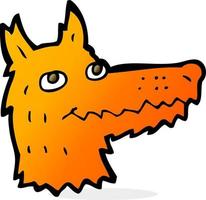 cabeça de raposa de desenho animado vetor