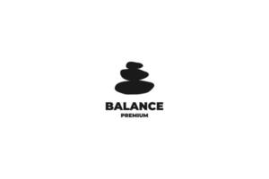 modelo de vetor de design de logotipo de balanceamento de pedra zen