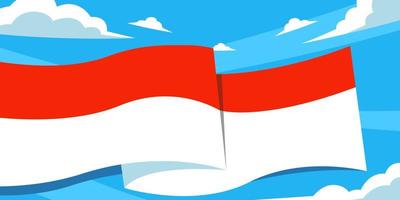 fundo de vetor de bandeira da indonésia