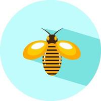 grande abelha amarela, ilustração, vetor em um fundo branco.
