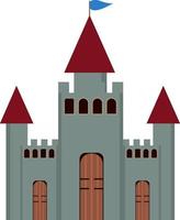 castelo histórico, ilustração, vetor em um fundo branco.