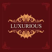 ornamento de ouro luxuoso vetor