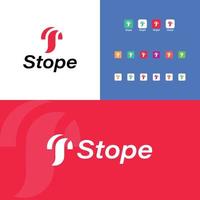 s letter logo - design de logotipo stope vetor