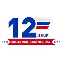 12 de junho emblema do dia da independência da rússia vetor