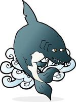 tubarão de desenho animado vetor