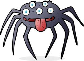 aranha bruta de halloween dos desenhos animados vetor