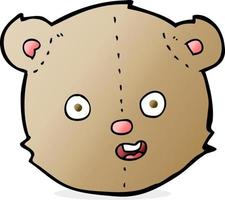 cabeça de ursinho de desenho animado vetor