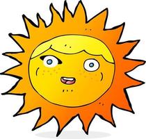 personagem de desenho animado do sol vetor