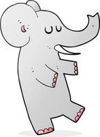 elefante dançando desenho animado vetor