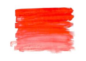 aquarela vermelha abstrata isolada em fundos brancos. pinceladas desenhadas à mão no papel. vetor