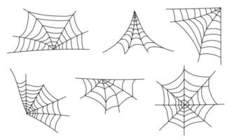 conjunto de rede diferente para aranha. qualquer elemento para o design de halloween. ilustração vetorial vetor