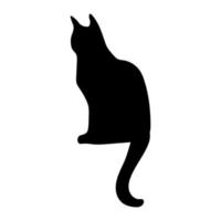 gato de silhueta preta, ótimo design para qualquer finalidade vetor