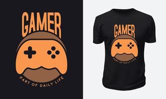 design de camiseta de jogo vetor