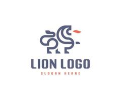 logotipo mínimo do leão vetor