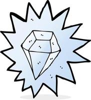diamante enorme dos desenhos animados vetor