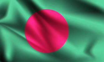 bandeira 3d de bangladesh vetor