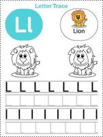 planilhas de rastreamento de letras do alfabeto para crianças az arquivos imprimíveis vetor