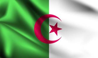 bandeira 3d da argélia vetor