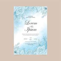 cartão de design floral de convite de casamento de luxo. conceito de ornamento de casamento. cartaz floral, convide. vector cartão decorativo ou fundo de design de convite.