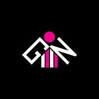 design criativo do logotipo da carta gn com gráfico vetorial, logotipo gn simples e moderno. vetor
