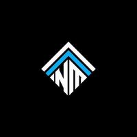 design criativo do logotipo da letra nm com gráfico vetorial, logotipo nm simples e moderno. vetor