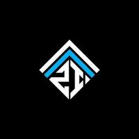 design criativo do logotipo da letra zi com gráfico vetorial, logotipo simples e moderno zi. vetor