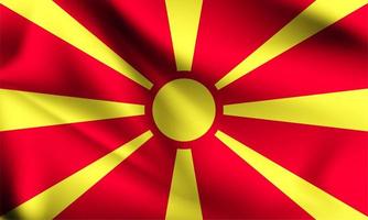 bandeira 3d macedônia vetor