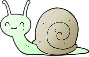 caracol bonito dos desenhos animados vetor