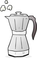 máquina de café expresso de fogão de desenho animado vetor