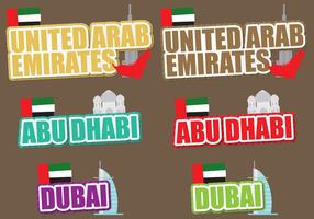 Títulos dos Emirados Árabes Unidos vetor
