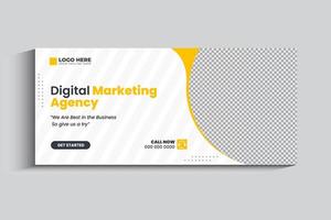 banner de capa de agência de marketing digital para mídias sociais vetor