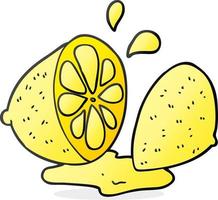 limão cortado dos desenhos animados vetor