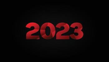 2023. 2023 anos. ilustração de desenho vetorial 2023 em fundo preto. 2023 feliz ano novo vetor