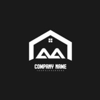 um vetor de design de logotipo de letras iniciais para construção, casa, imóveis, construção, propriedade.
