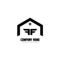 ff letras iniciais vetor de design de logotipo para construção, casa, imóveis, construção, propriedade.