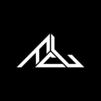 design criativo do logotipo da carta fcl com gráfico vetorial, logotipo simples e moderno fcl em forma de triângulo. vetor