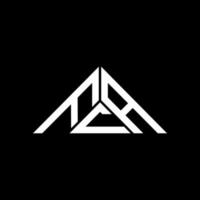 design criativo do logotipo da carta fca com gráfico vetorial, logotipo simples e moderno da fca em forma de triângulo. vetor