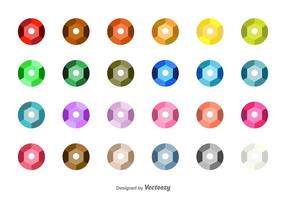 Conjunto de vetores de lantejoulas coloridas
