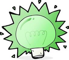 lâmpada verde piscando dos desenhos animados vetor