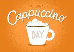 Dia nacional do Cappuccino vetor
