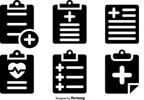 Conjunto de vetores de ícones de almofadas de prescrição