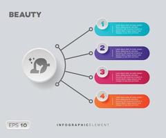 elemento infográfico de beleza vetor