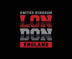 design de t-shirt de vetor de tipografia de londres, inglaterra