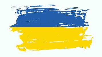 nova bandeira ucraniana de textura grunge abstrata profissional vetor
