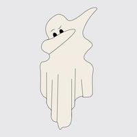 esfregando a ilustração do fantasma de halloween vetor