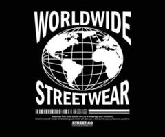 design de camiseta de vestuário de streetwear estético, gráfico vetorial, pôster tipográfico ou camisetas street wear e estilo urbano vetor